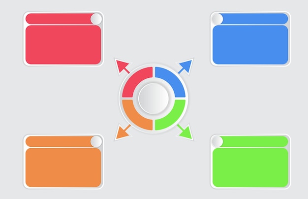 Infographic template of mind mapping folder modern diagram topic presentation infographic vector