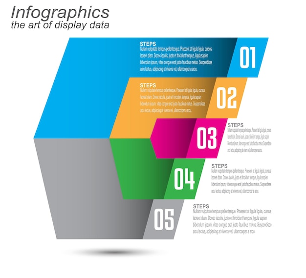 Infographic template for modern data visualization and ranking and statistics