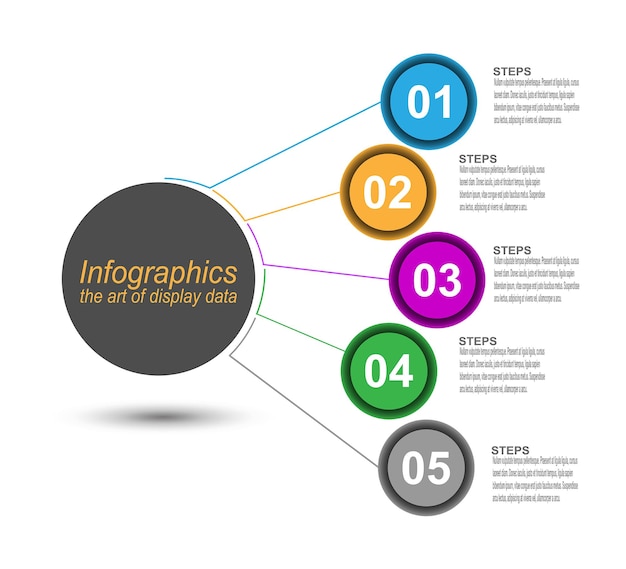 Infographic template for modern data visualization and ranking and statistics