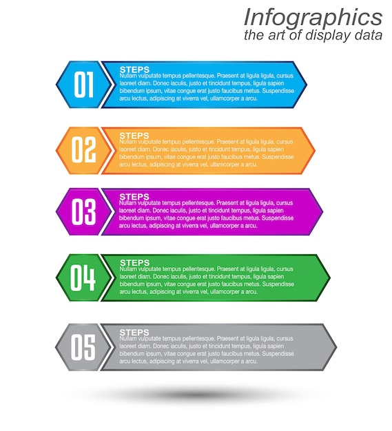 Infographic template for modern data visualization and ranking