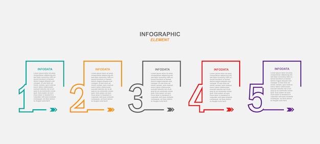 Infographic template vector element.