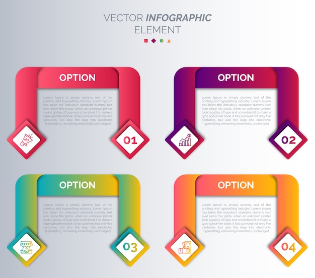 Infographic template with icon and number