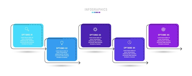 Infographic   template with   options or steps.