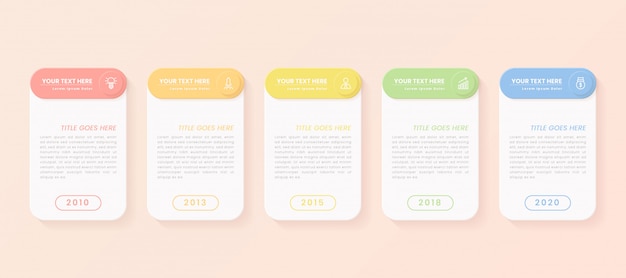   infographic template with steps for success. Presentation with line elements icons.  