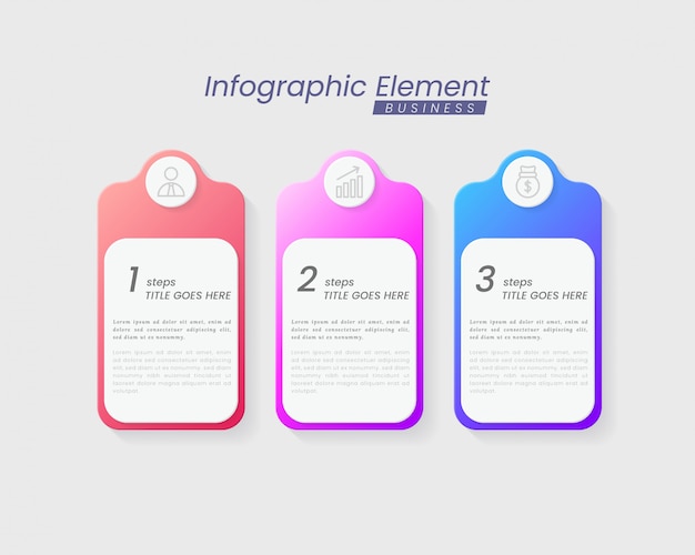 Infographic template with steps for success. presentation with line icons, organization element chart process template with editable text. options for brochure, diagram, workflow, timeline, web design