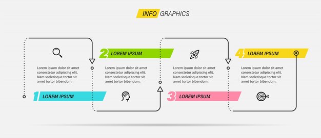  infographic template with steps