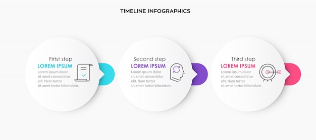 Infographic template with steps