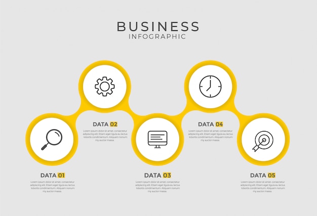 Infographic template with steps