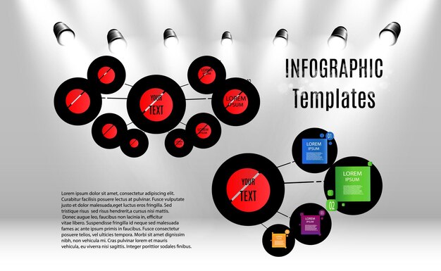 Infographic templateFrame for presentationWeb design