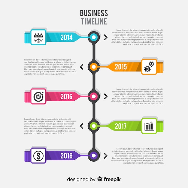 Infographic timeline concept