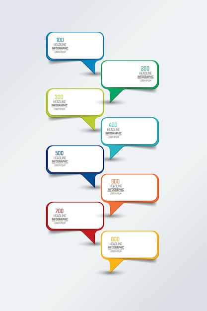 Infographic timeline report template chart scheme Empty text fields Vector