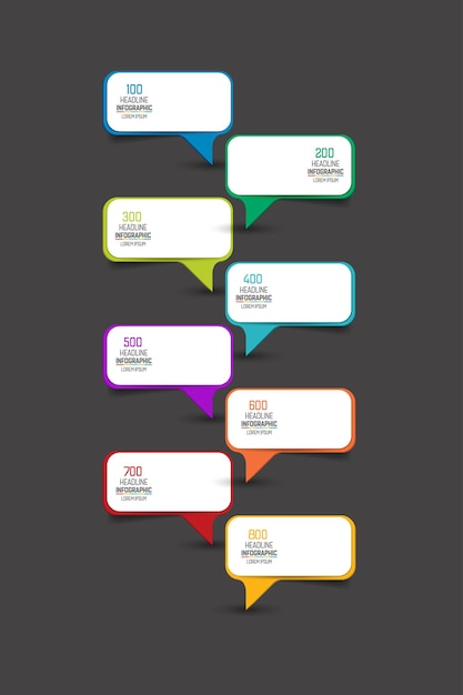 Infographic timeline report template chart scheme Empty text fields Vector