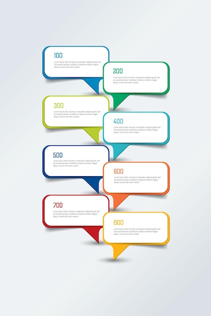 Infographic timeline report template chart scheme Empty text fields Vector