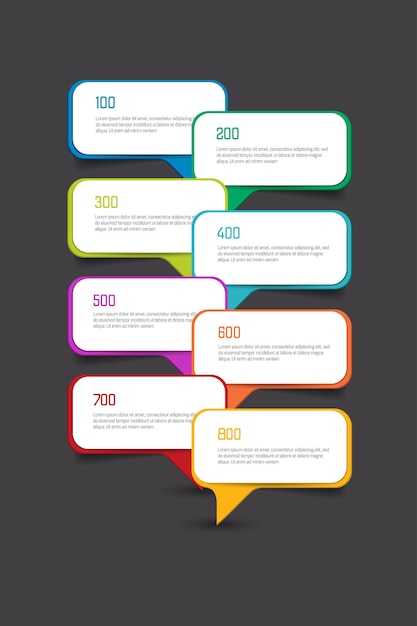 Infographic timeline report template chart scheme Empty text fields Vector