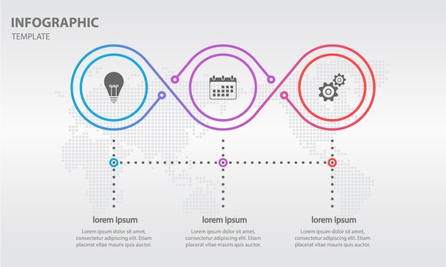 Infographic timeline with circle