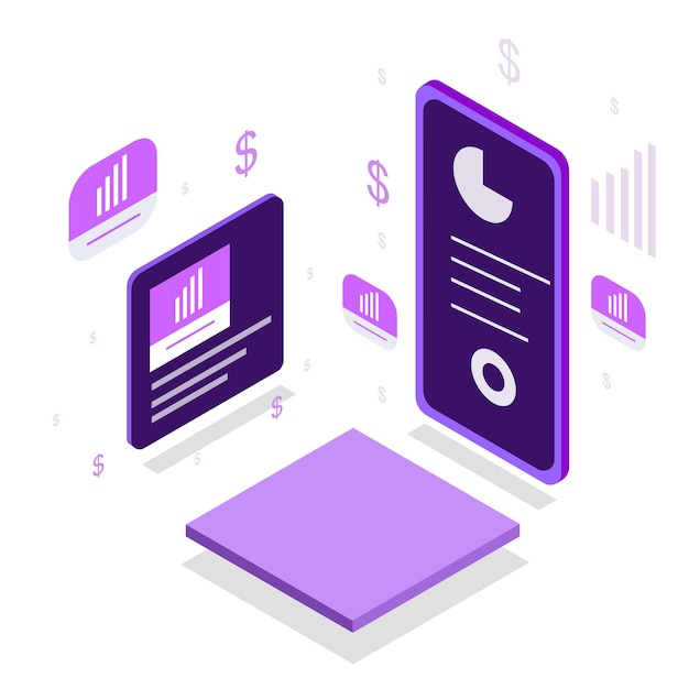 infographic with isometric style for business resources vector design