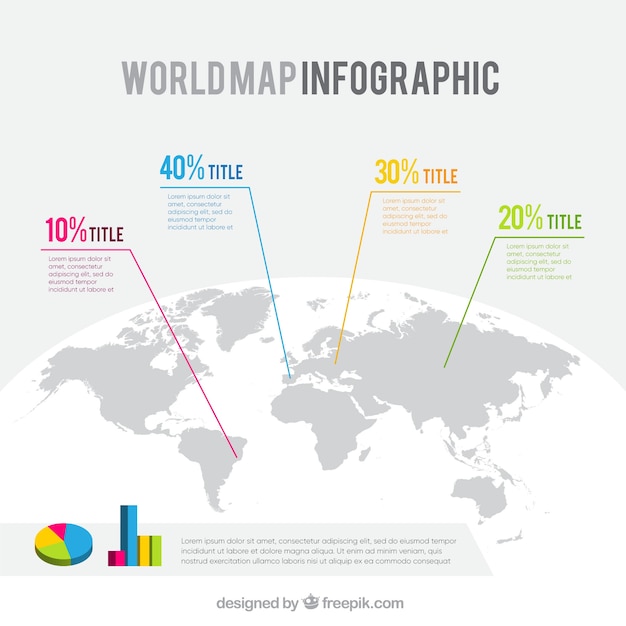 Infographic worldmap template