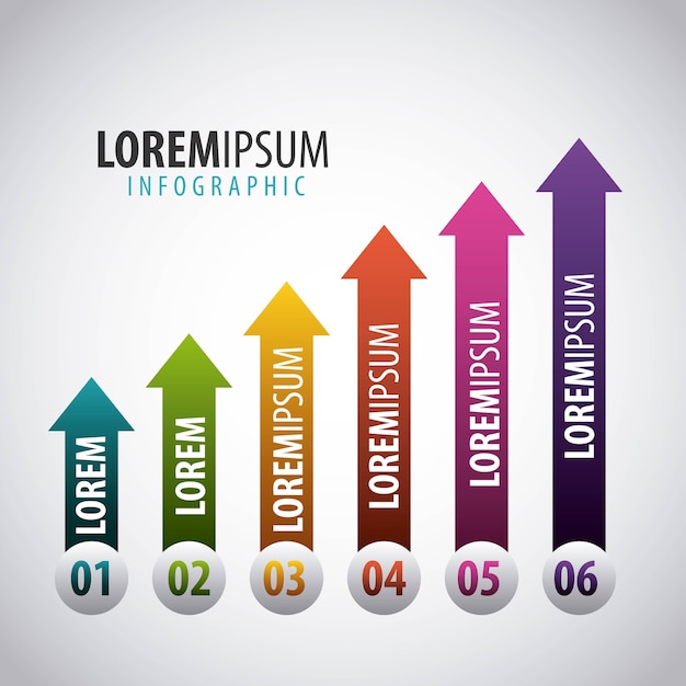 infographics arrows presentation numbered steps statistics