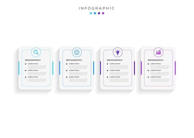 Infographics business process chart design template