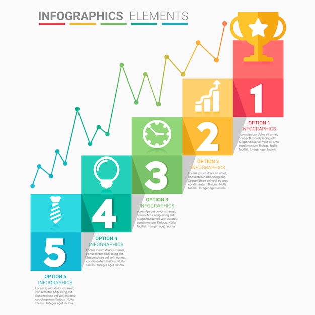 Infographics Business Staircase 