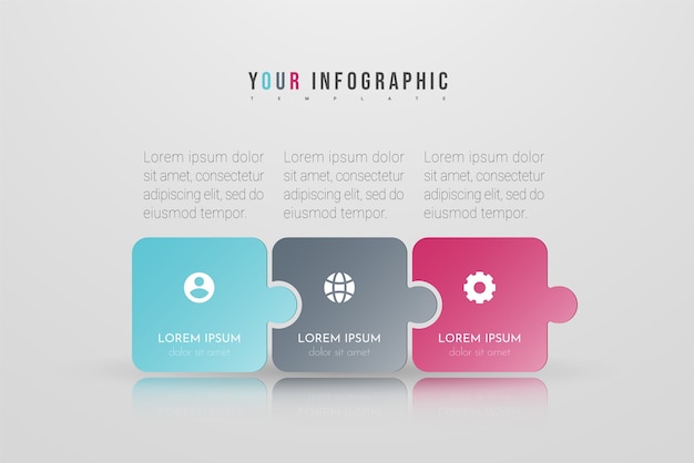 Infographics can be used for workflow layout, diagram, annual report, web design. Business concept with options, steps or processes.