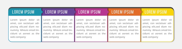 Infographics chart 5 steps