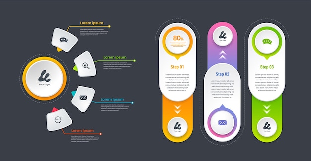 Infographics colorful vector concept