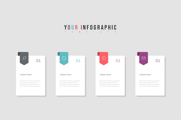 Infographics design  and marketing icons. Business concept with four options, steps or processes.