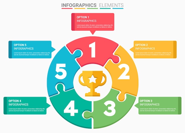 INFOGRAPHICS design the number top five list template