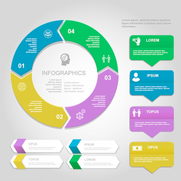 Infographics Design template, presentation and chart