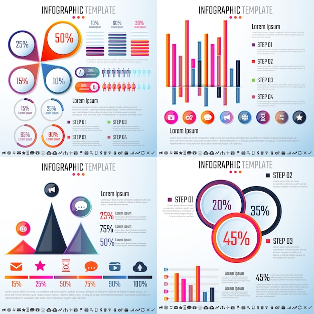 Vector infographics design template