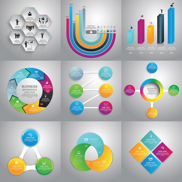 Infographics Design Templates set