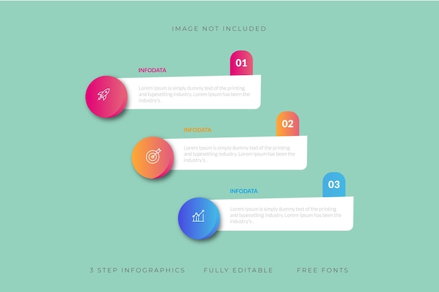 Infographics design vector and business icons with 3 options