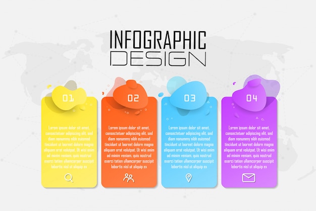 Infographics number options template with marketing icons for business of different concept. Can be used for presentations banner, process diagram, workflow layout, flow chart