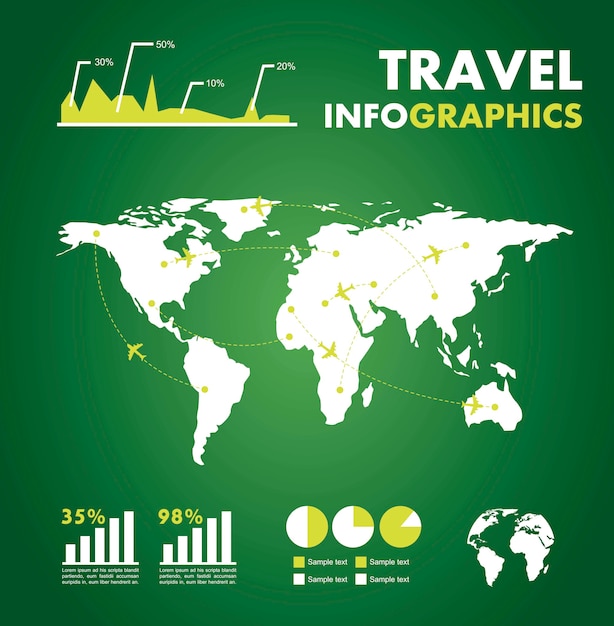 infographics set with different elements  vector illustration