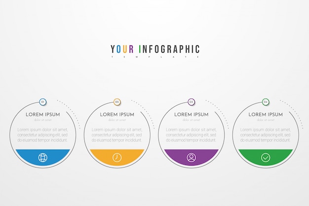 Infographics with options, steps or processes. Can be used for, flow charts, diagram, presentations.