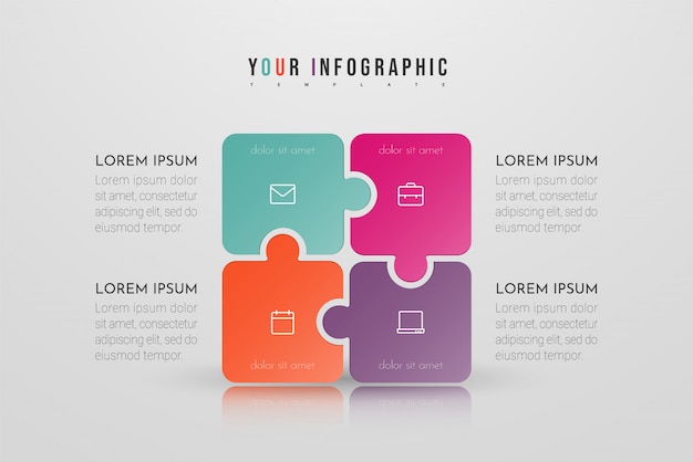 Infographics with options, steps or processes. Can be used for, flow charts, diagram, presentations.