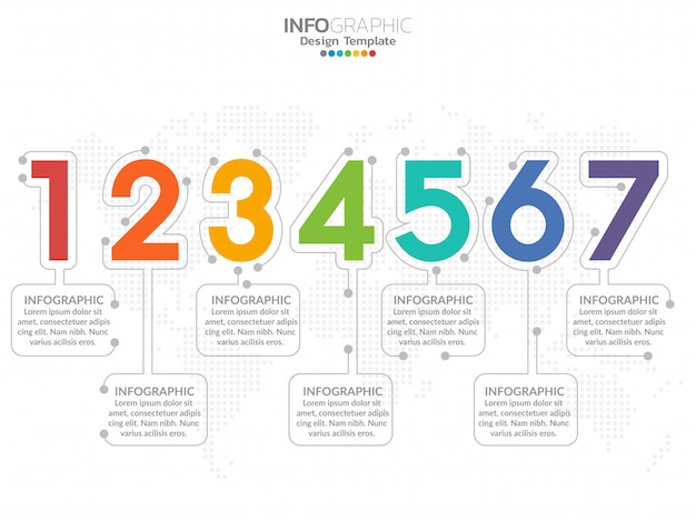 Vector infographics with step