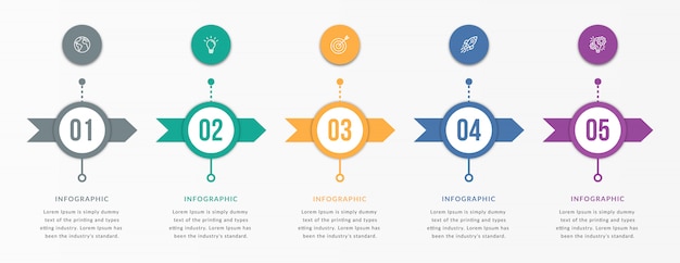 Infographics with steps