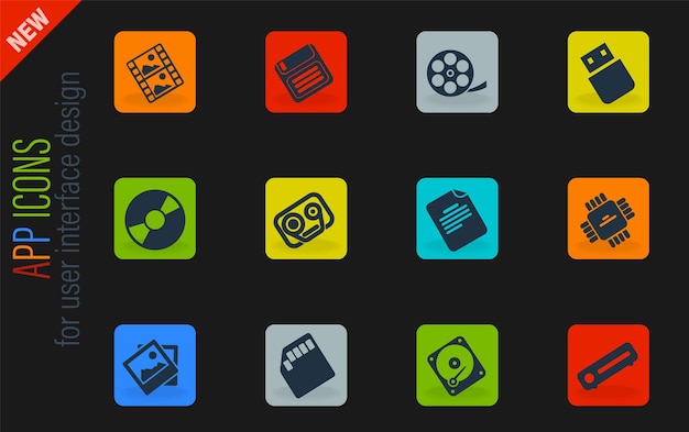 Information carriers icons