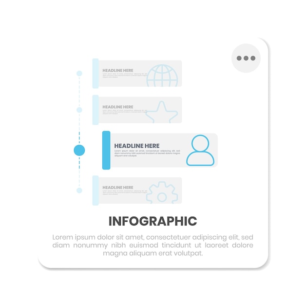 information list template in the form of a simple infographic