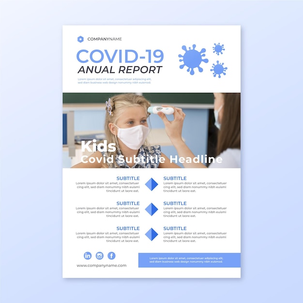 Informative coronavirus flyer template