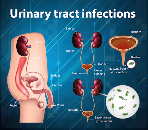 Informative illustration of urinary tract infections