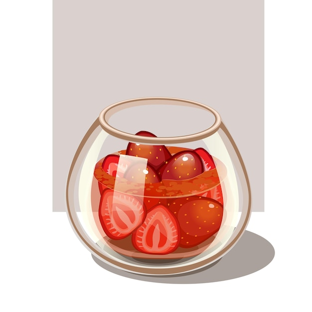 Infused water full strawberry using illustration