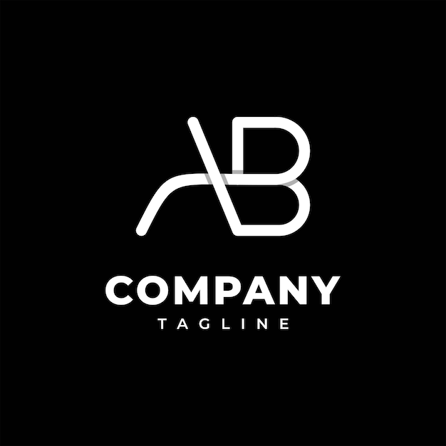 Initial AB monogram logo template design