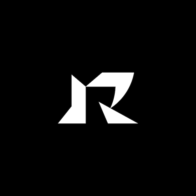 Initial based clean and minimal letter R Monogram Logo Template Elegant luxury alphabet vector design