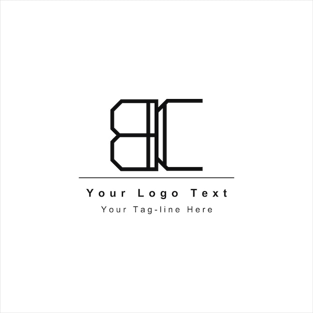 Initial bc or cb logo design for business name design