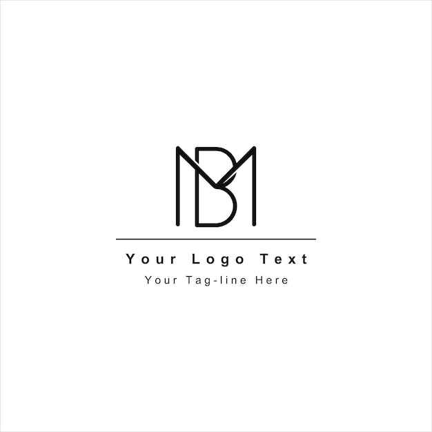 Initial BM MB B M initial based letter icon logo