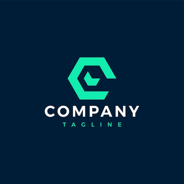 Initial C Lettermark Logo Template for Company