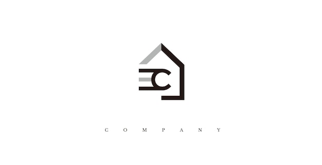 Initial C Real Estate Logo Design Vector